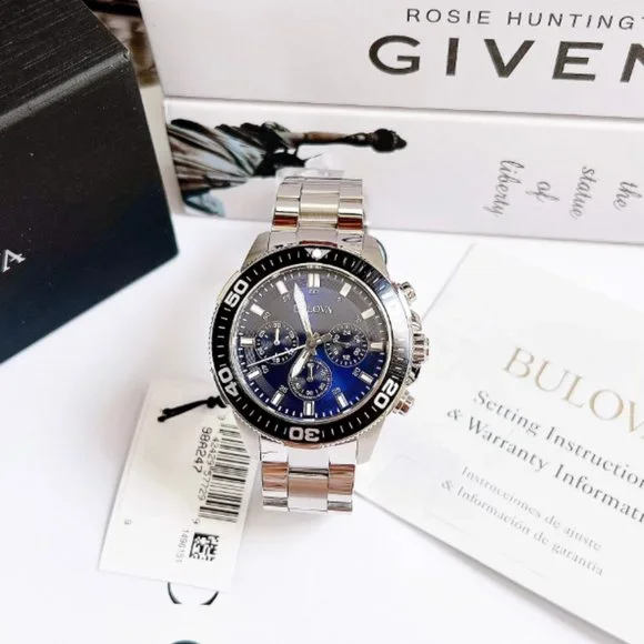 NEW! Bulova Men's Blue Dial 42mm Quartz Watch